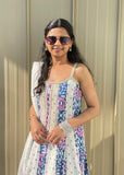 Strap Style Anarkali with Plazzo