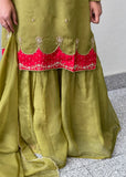 Parrot Green Sharara Suit