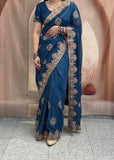 Peacock Blue Saree