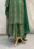 Green Red Plazzo outfit