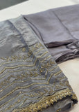 Grey Shimmer Unstitched Suit