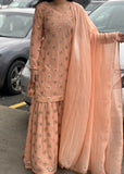 Peach Sharara Suit