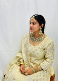Light Gold Embroidered salwar suit