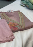 Light Purple Shimmer Unstitched Suit