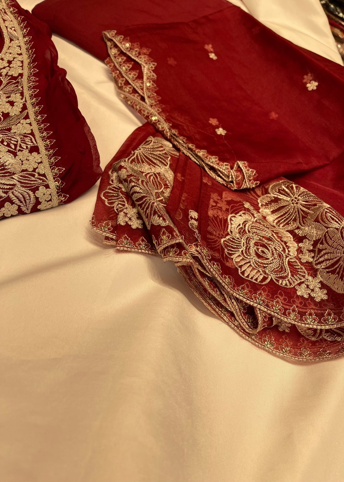 Maroon White Unstitched Suit