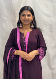 Wine Salwar Suit