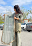 Glass Tissue Plazzo Suit