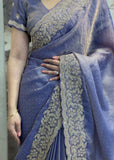 Lilac Shimmer Saree
