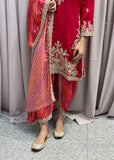 Red Dhoti Salwar Outfit