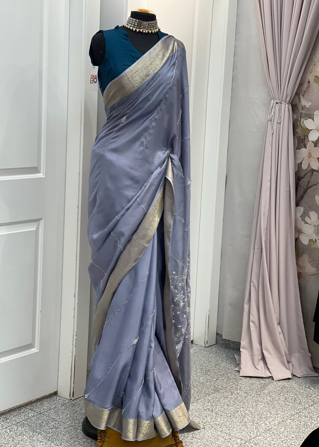 Light-Dark Blue Saree