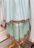 Blue Anarkali with Plazzo Suit