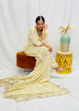 Light Gold Embroidered salwar suit