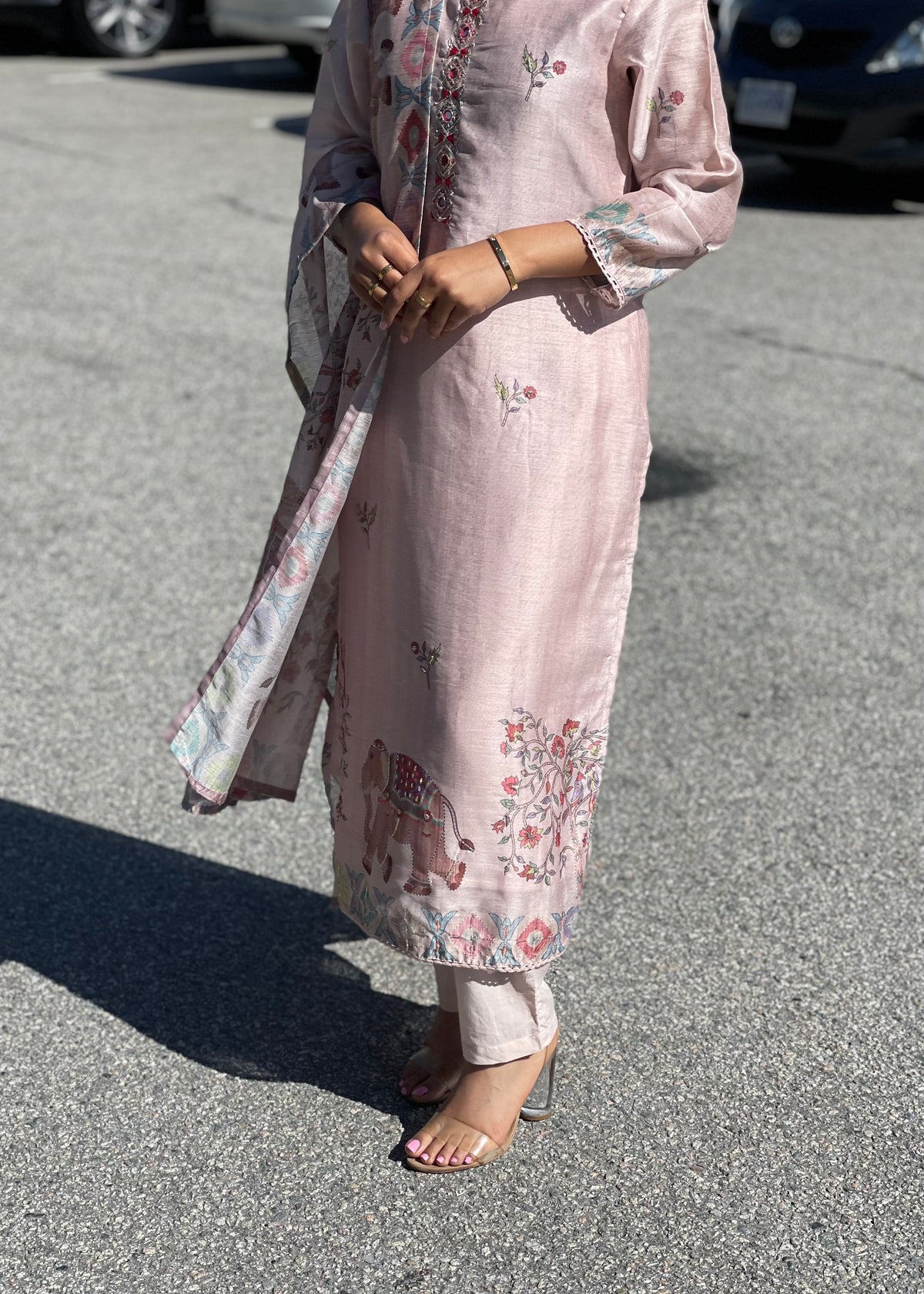 Pink Trouser Suit