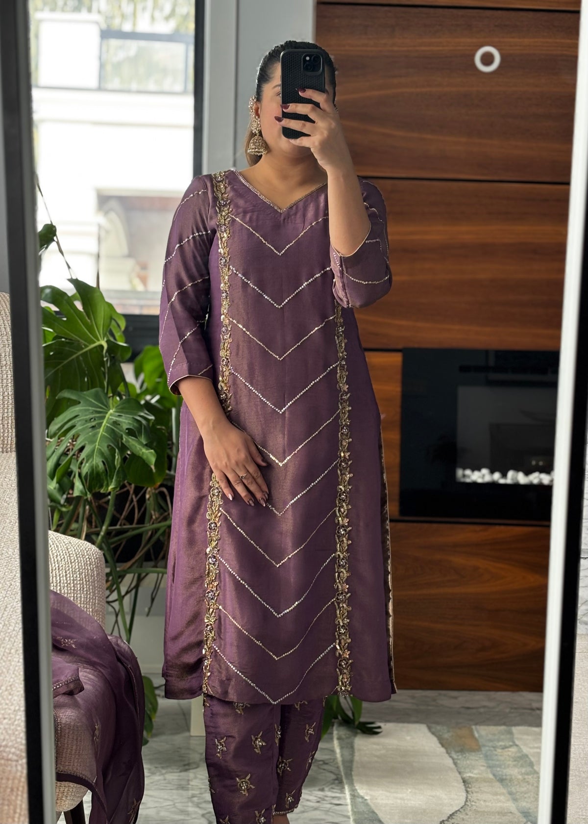 Purple Trouser Suit