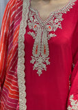 Red Dhoti Salwar Outfit