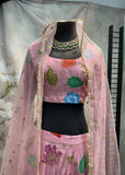 Pink Floral Lehnga