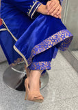 Blue Velvet Trouser Suit