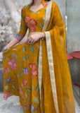 Mustard Yellow Floral Lehnga