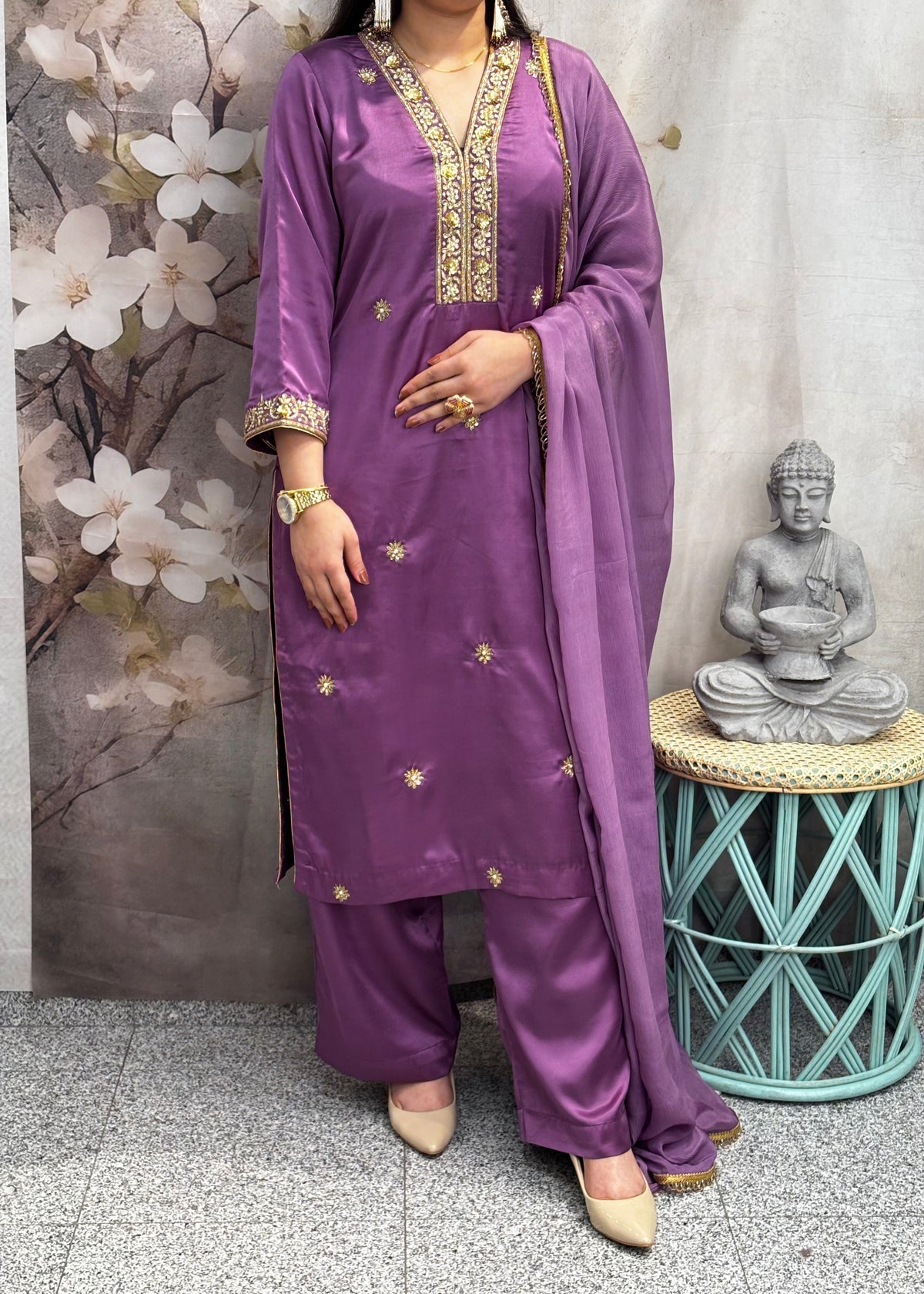 Satin Trouser Suit