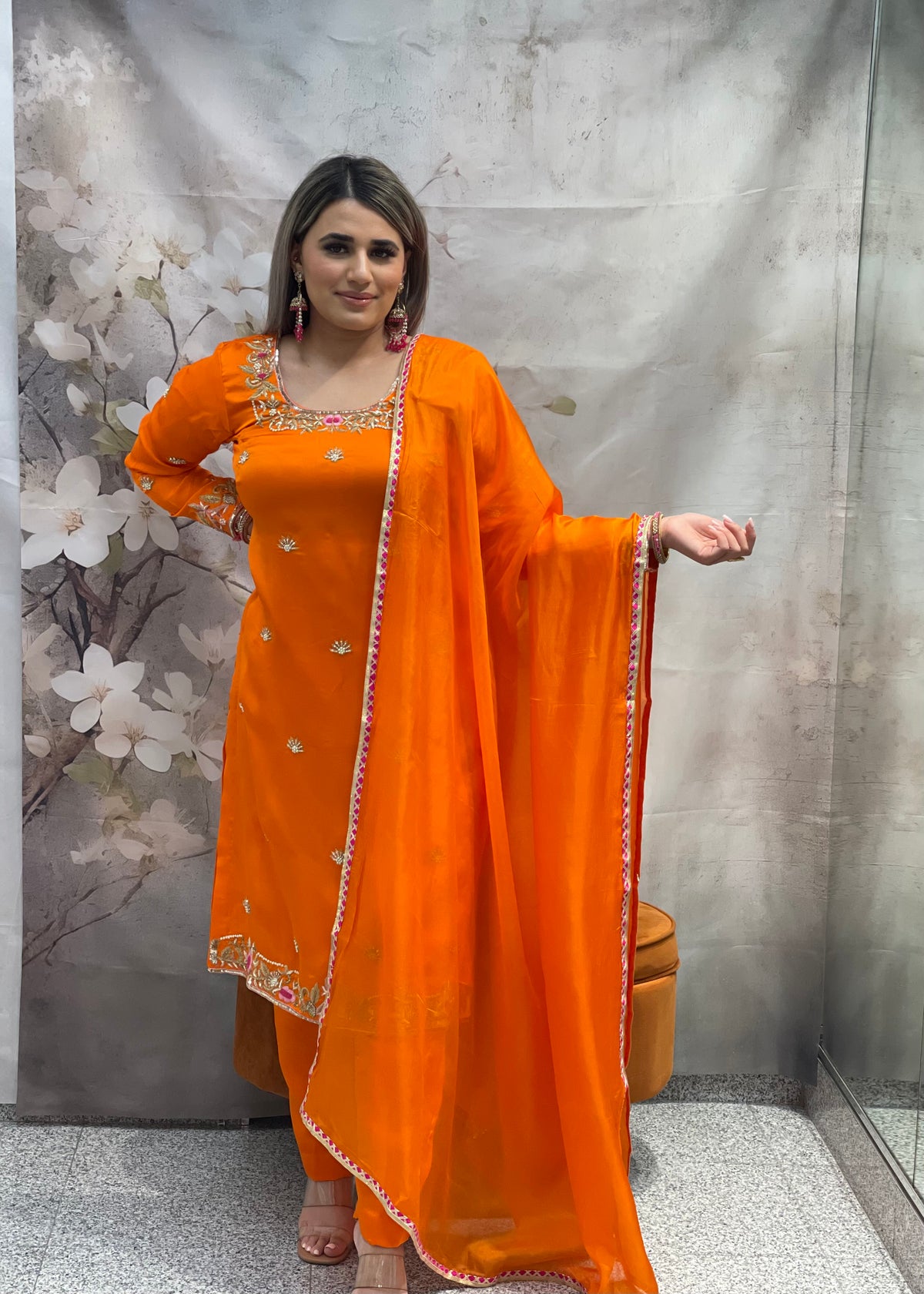 Orange Trouser Suit