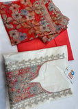 White-Red Unstitched suit