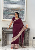 Plum Doli Saree