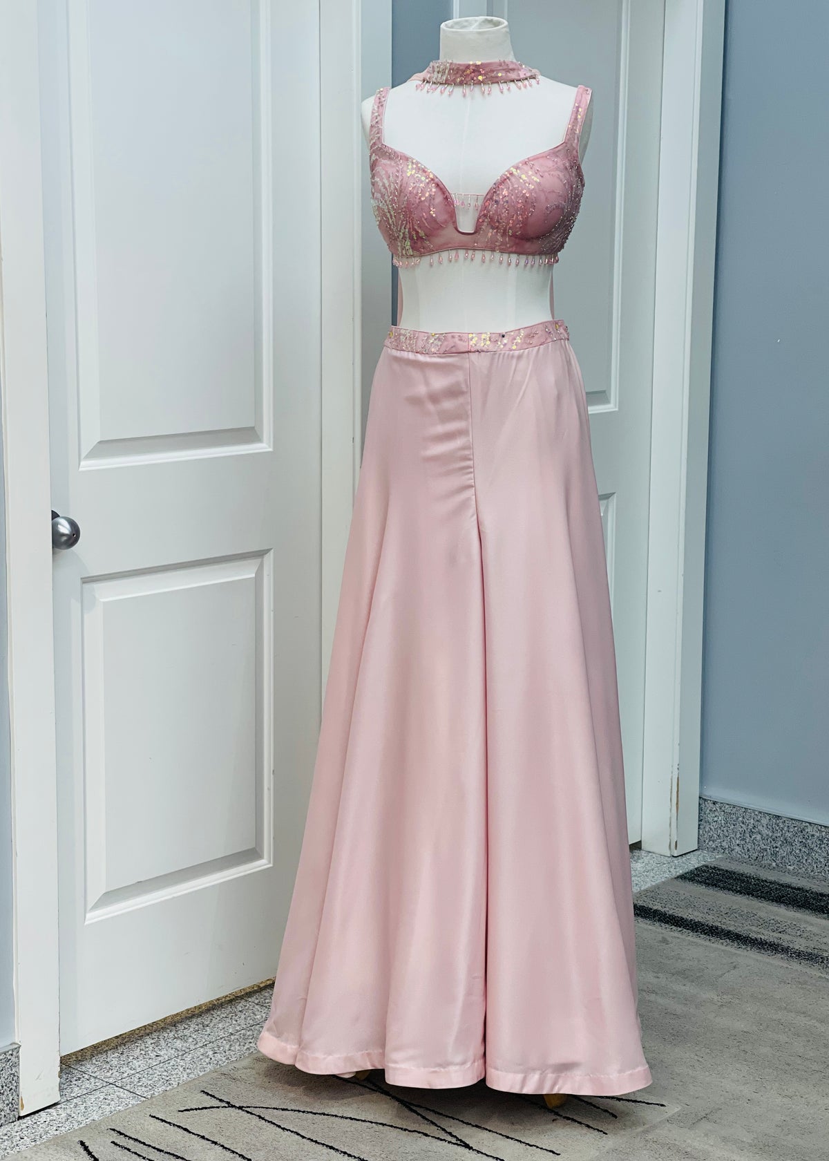 Light Pink Plazzo Suit
