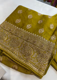 Mehndi Green Semi Bridal Suit
