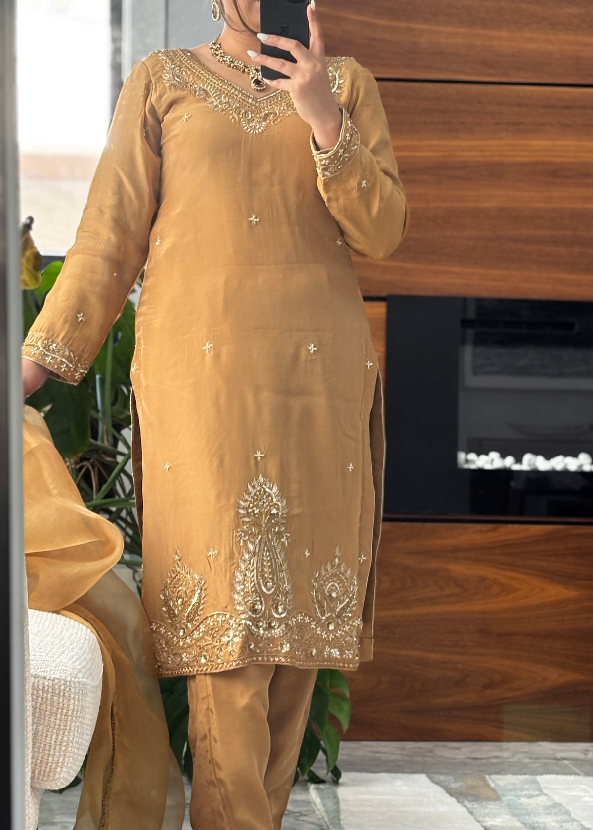 Golden Brown Trouser  Suit