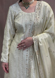 Cream Plazzo Suit