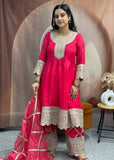 Coral Pink Anarkali Suit