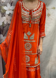 Orange Mirror work Sharara
