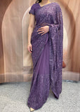 Purple Saree
