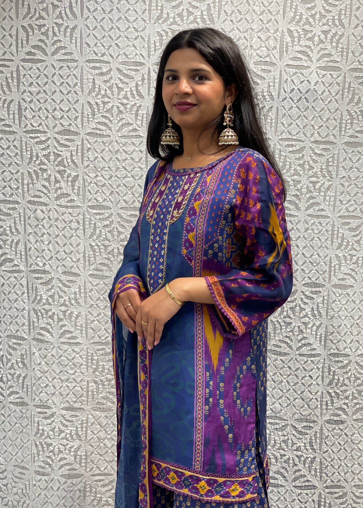 Printed Plazzo Suit