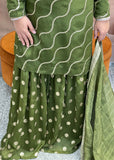 Mehandi Green Sharara suit