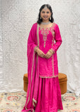 Hot Pink Sharara Suit