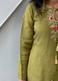 Parrot Green Sharara Suit