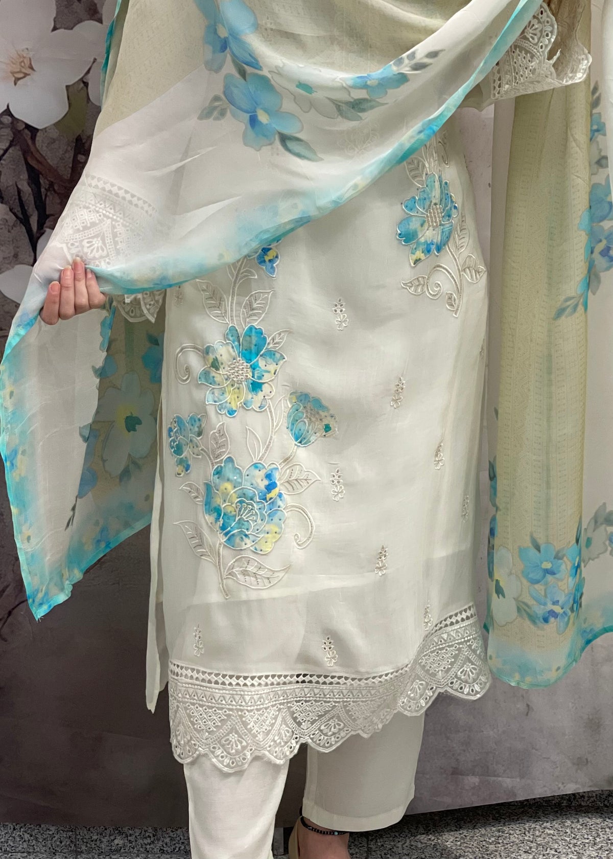 Cream Trouser suit
