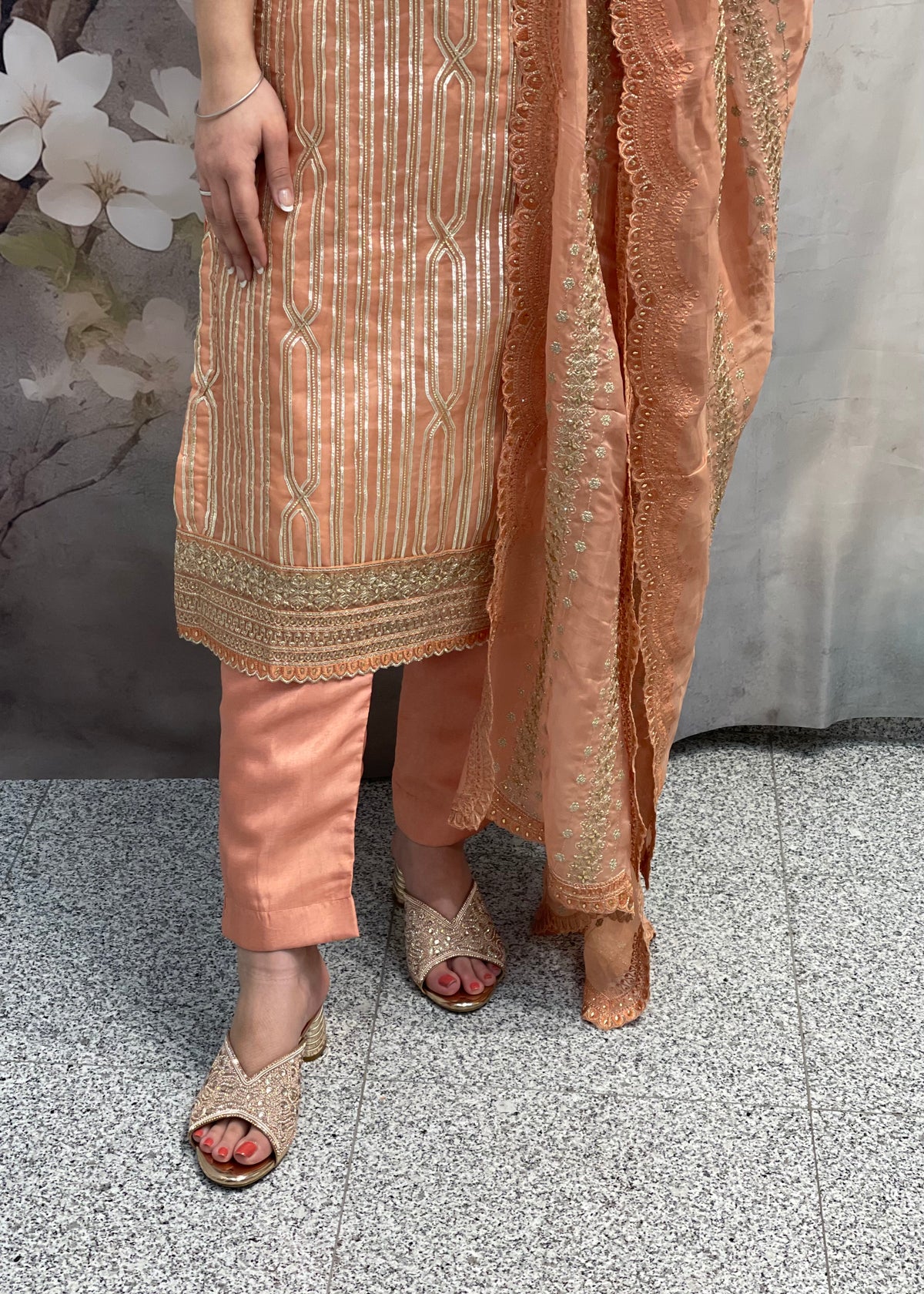 Peach Trouser Suit