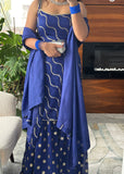 Royal Blue Sharara Suit