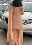 Peach Sharara Suit