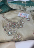 Firoji Golden Unstitched Suit