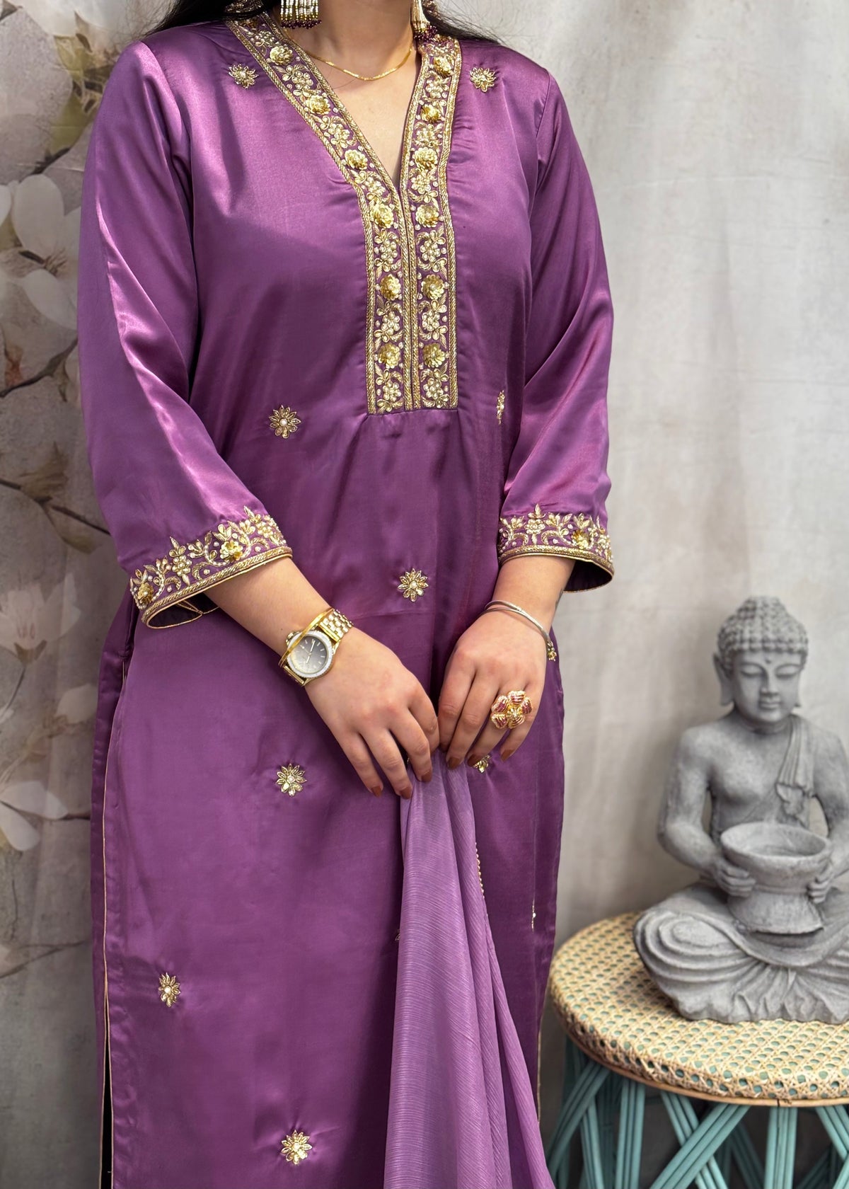 Satin Trouser Suit