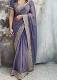 Lilac Shimmer Saree