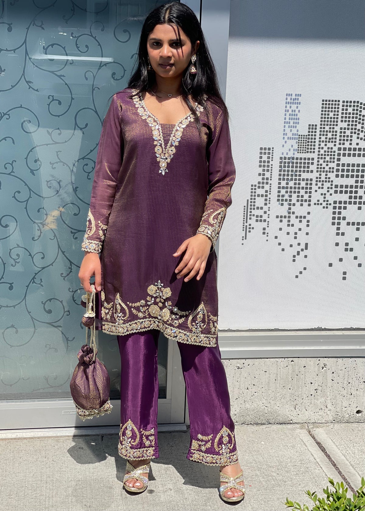 Purple Trouser Suit
