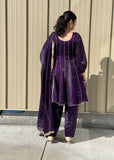 Fendi Purple Anarkali Suit
