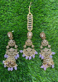 Purple and gold necklace set