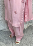 Crepe Baby Pink Farshi Salwar Suit