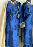Blue Velvet Salwar Suit