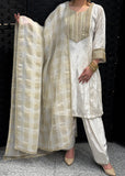 White Velvet Salwar Suit